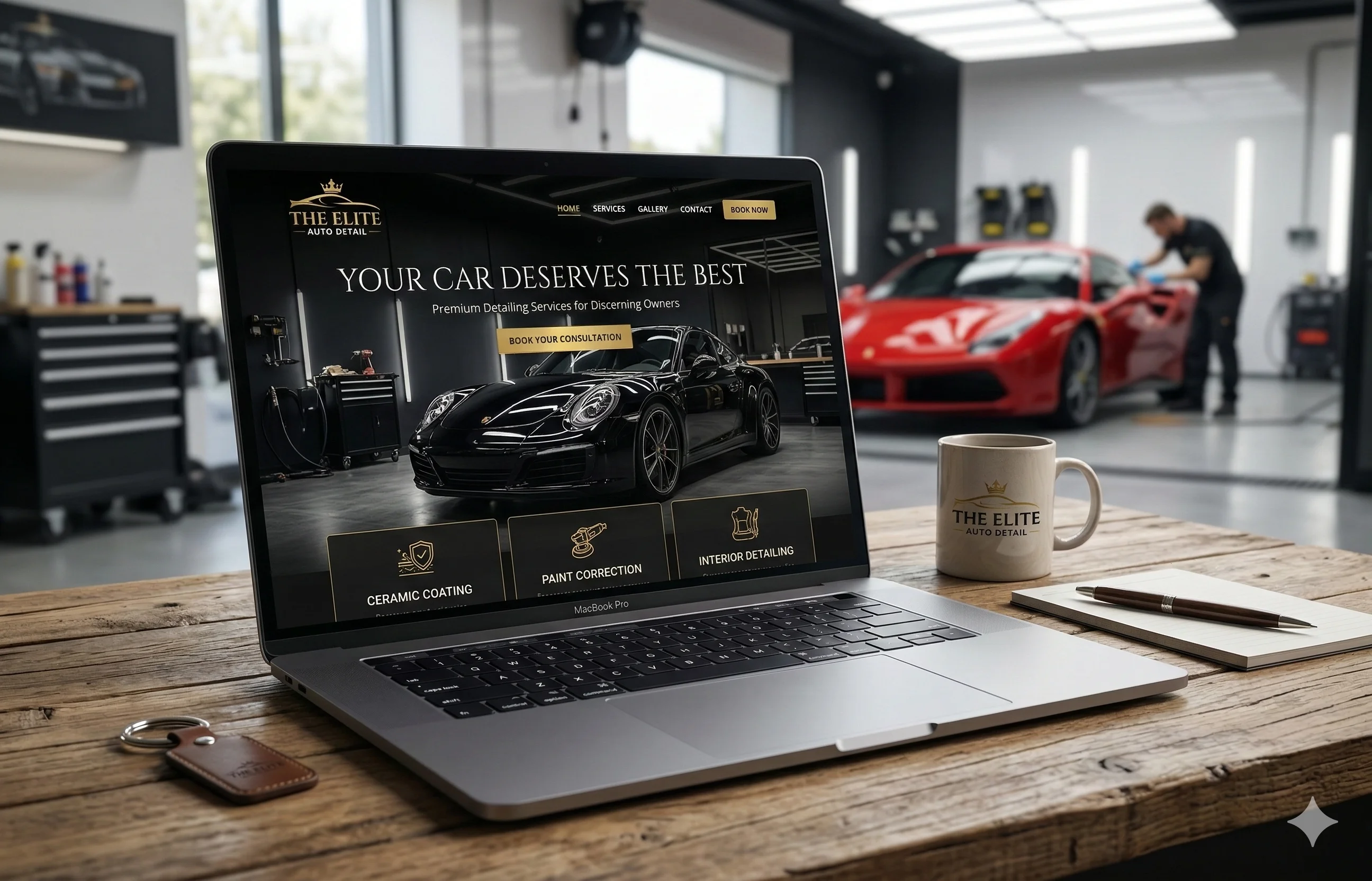 Auto service landing preview placeholder