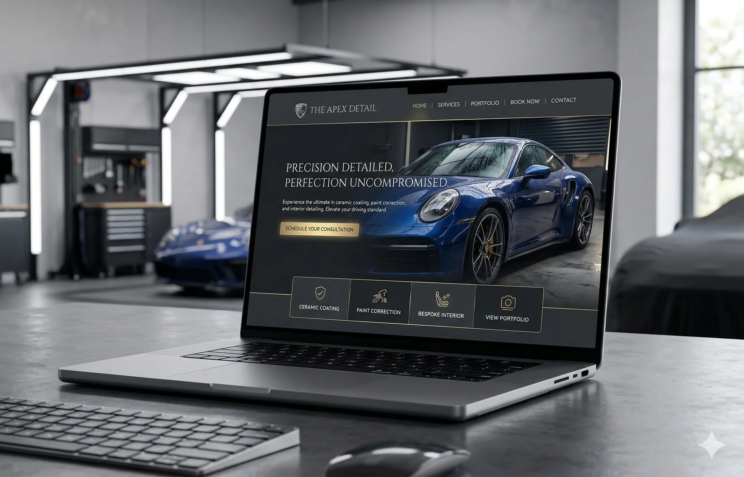 Car detailing landing preview placeholder
