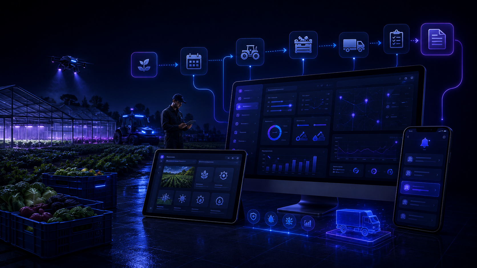Visuel VVZ ERP Suite pour le flux des entreprises agricoles